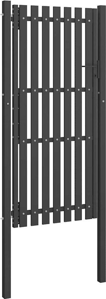 vidaXL Gartentor aus Stahl 100 x 200 cm Anthrazit