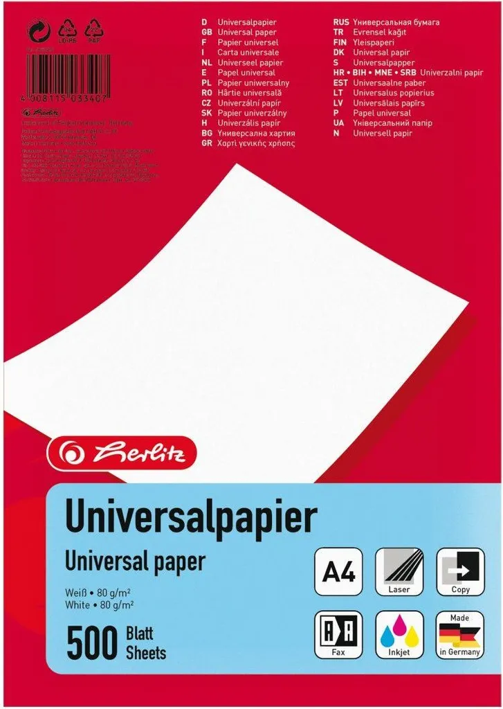 Herlitz 5033402: Il Foglio Bianco A4 per le tue Grandi Idee