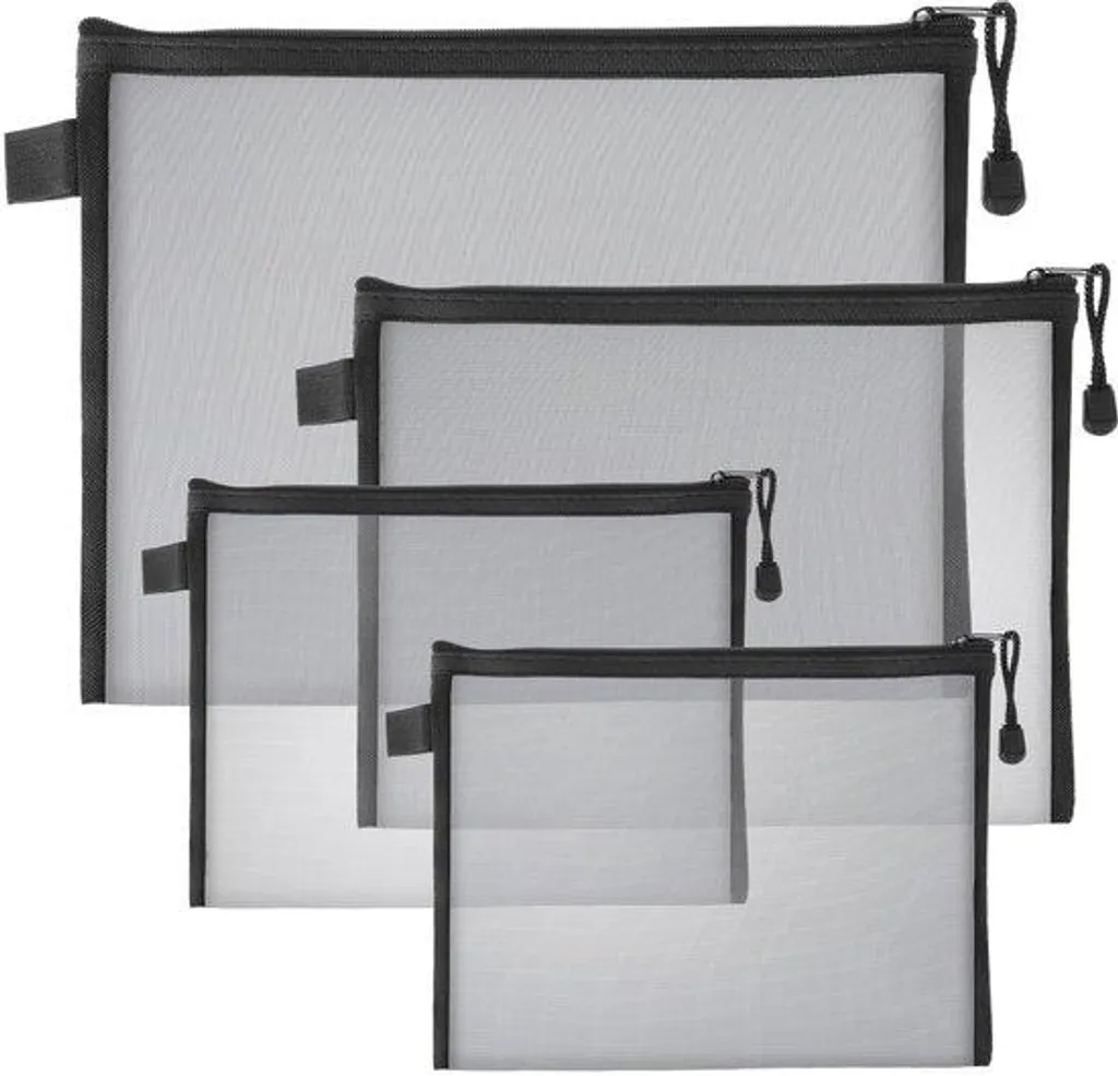 Kit organisation voyage 4 pièces pour produits de beauté et toilette