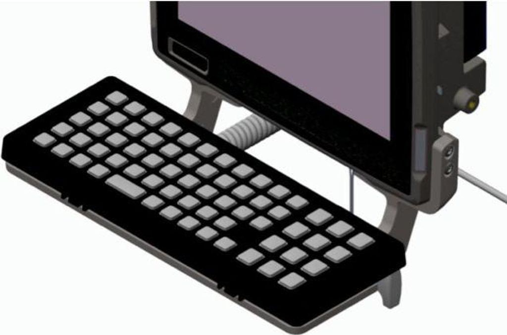 Zebra PSION Tastatur-Montageplatte. Mit Kipparmen, Knöpfen und Schrauben. Für Vc80 und Ikey-Tastaturen