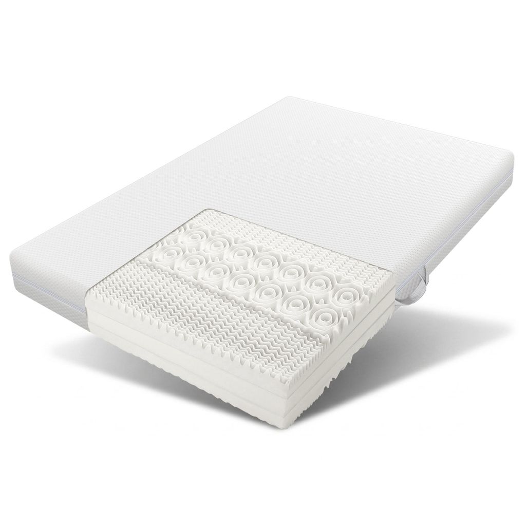 Kaltschaummatratze, 140x200, 7 Zonen Komfortschaummatratze, 20 cm hoch, H3,H2, Ergonomische Kaltschaummatratze mit Griffe