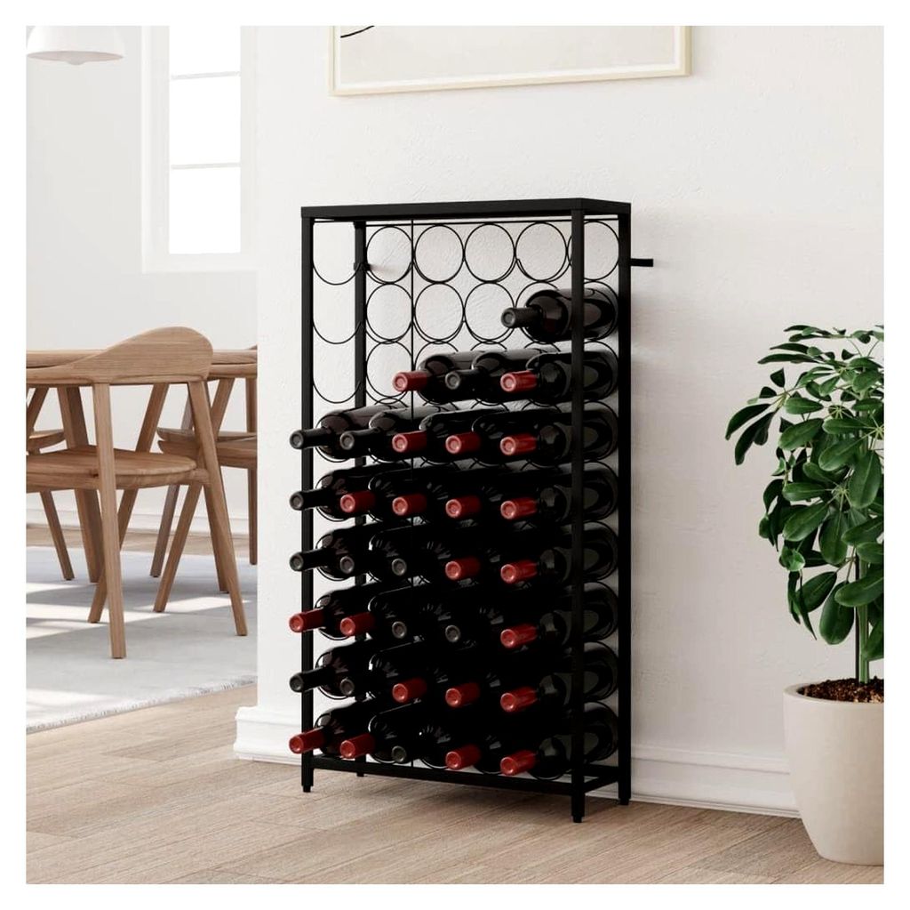 Weinregal für 45 Flaschen Flaschenregal Flaschenhalter Flaschenständer Möbel Weinhalter Weinständer Ausstellungsregale für Küche Esszimmer Re...