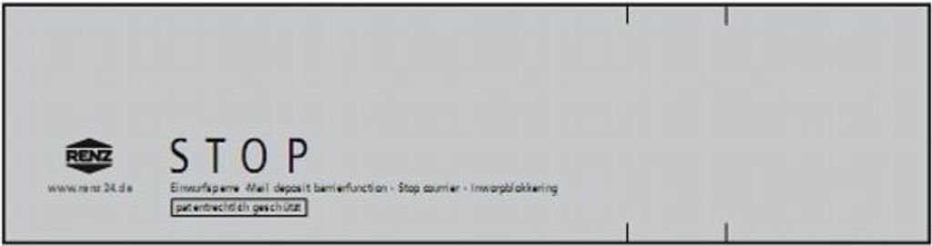 RENZ Einwurfsperre für Briefkästen 97-9-00428