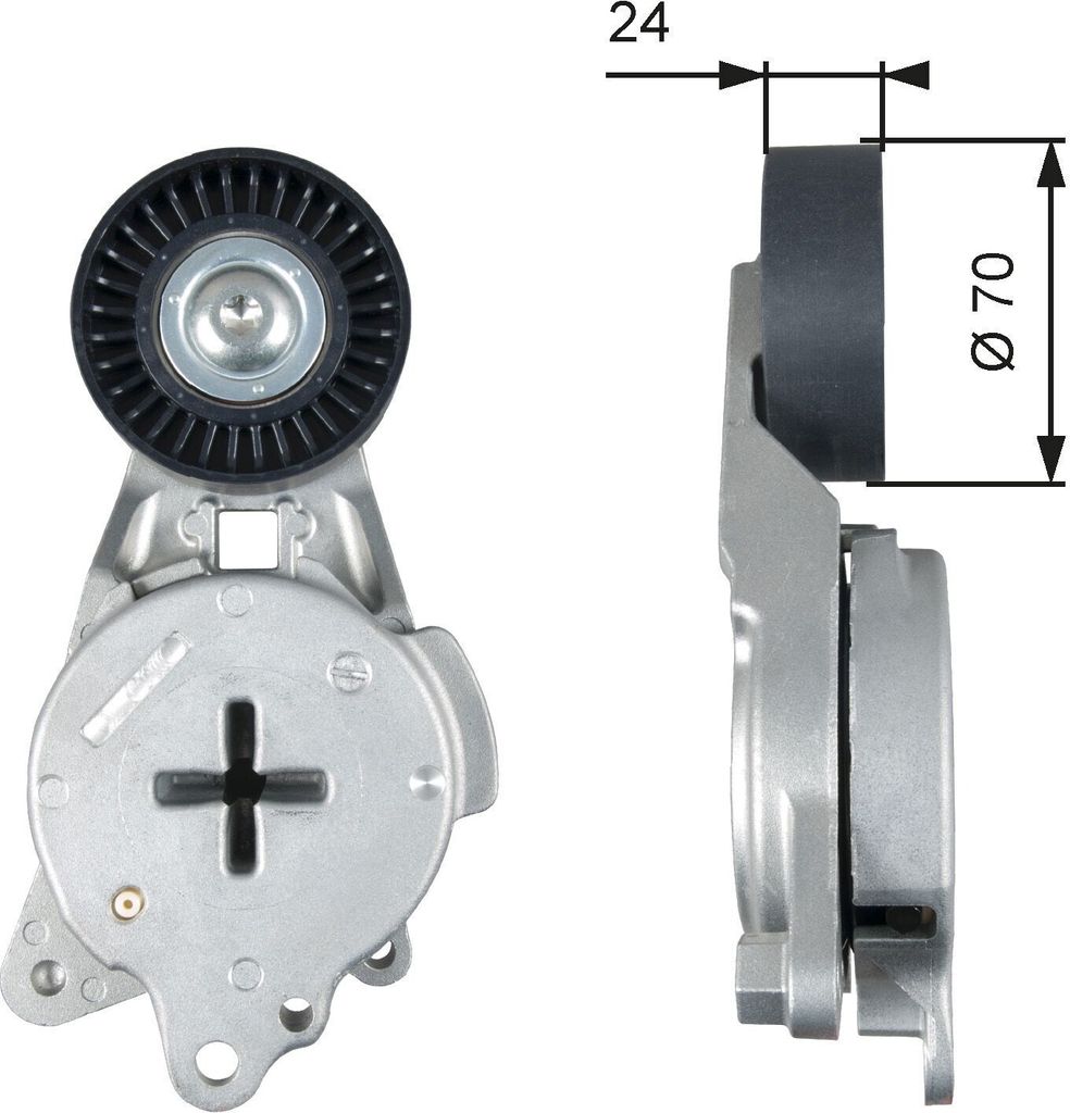 GATES T39268 - OE 16620 33020 Spannrolle, Keilrippenriemen für Auris (E15), Auris (E18), Corolla (E15), Corolla (E18), Urban Cruiser (P1), Verso S...