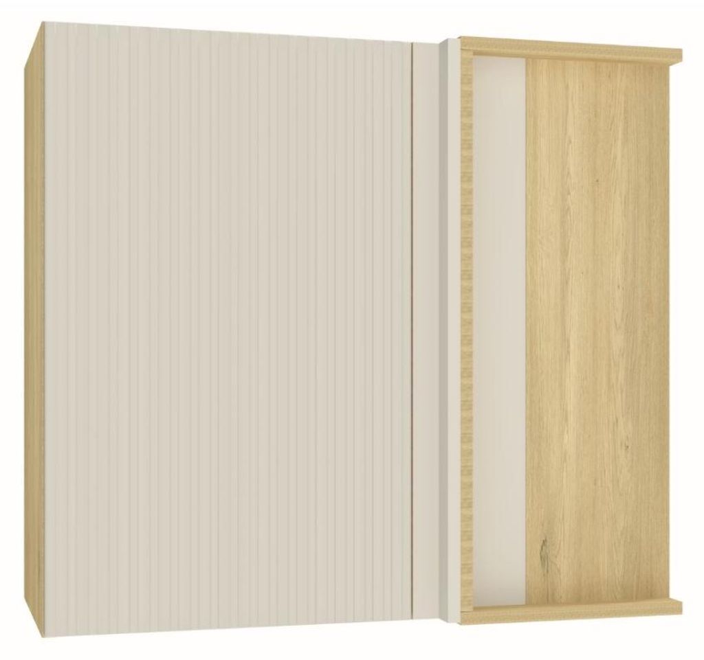 Küchenhängeschrank 80 cm - Beige Matt - Eck-Hängeschrank - Produktbild 