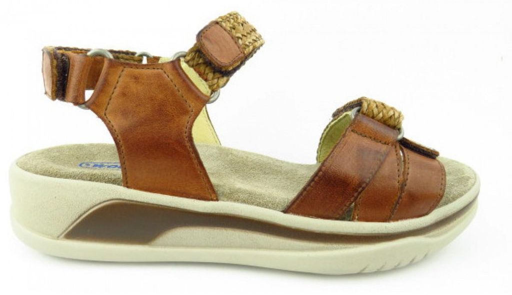 Wolky Acula Softy Wax Sandalen Plat - Cognac - Maat 39