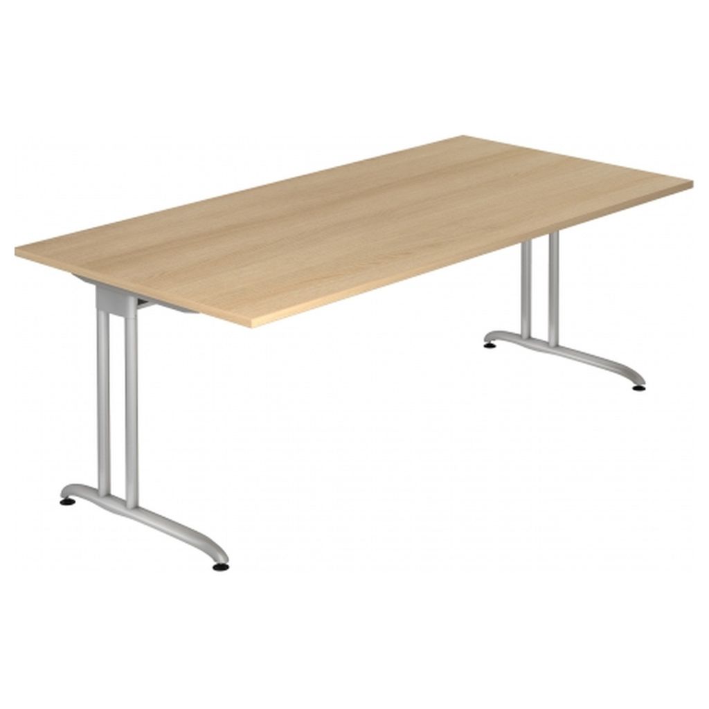 Büro Schreibtisch 200x100 cm Modell BS2E E = Eiche
