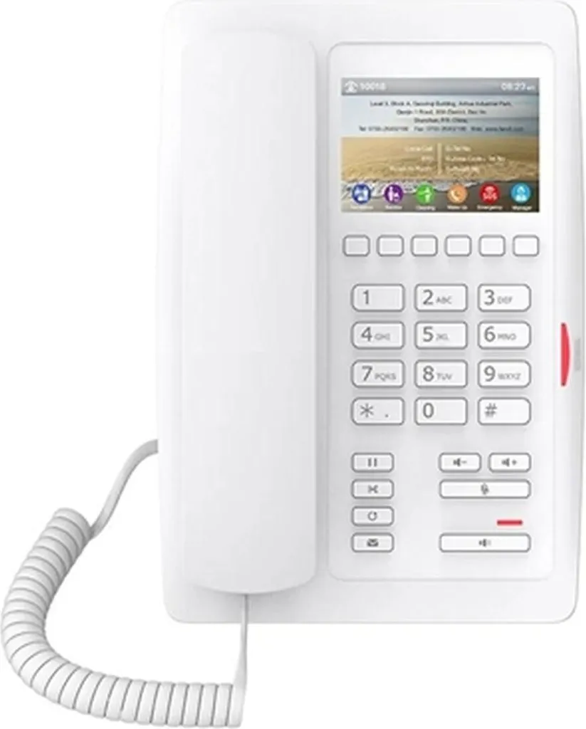 Fanvil H5 Blanc Téléphone IP Hôtel avec Écran LCD et Port USB (H5-WHITE)