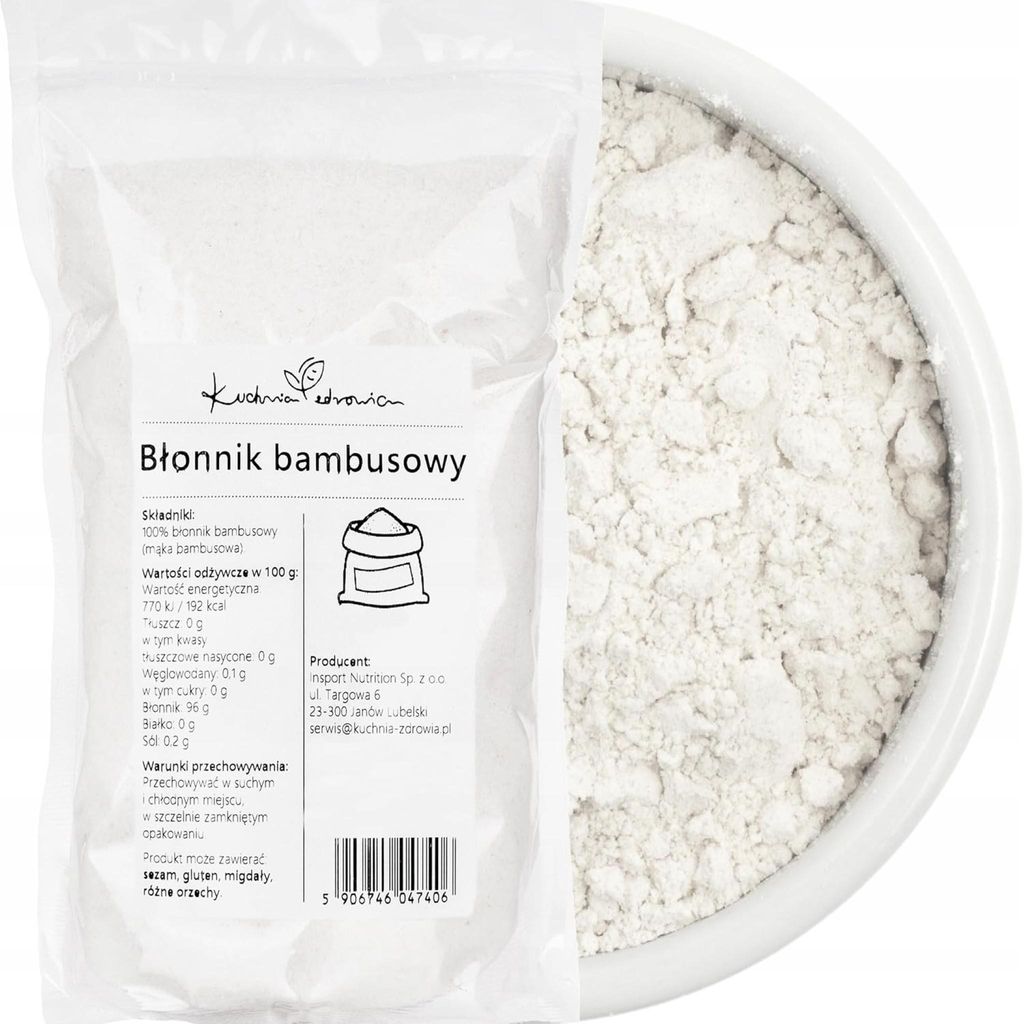 Bambusfaser Pulver Bambusmehl Keto Low Carb Ballaststoffe Produktbild 