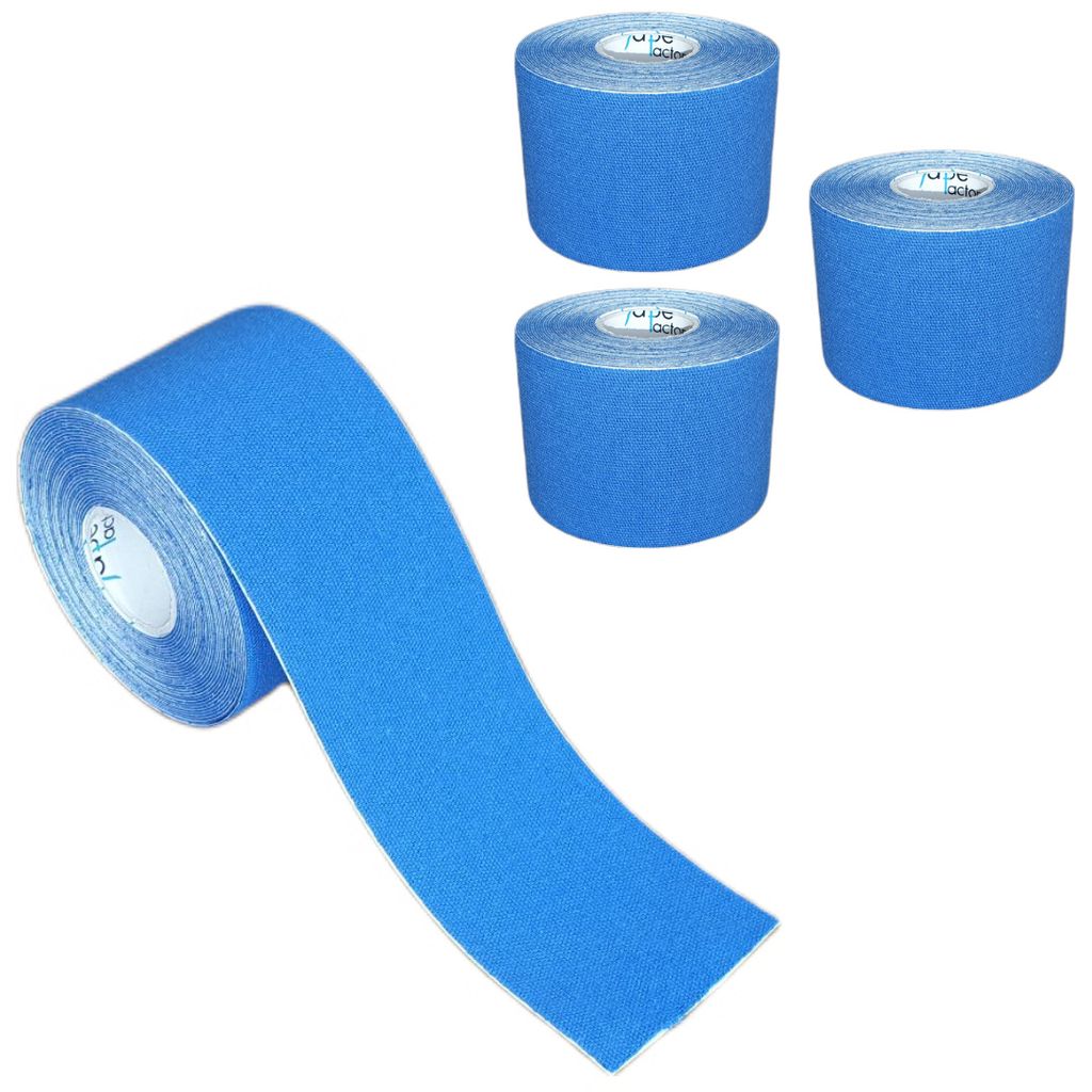 4 Rollen - Tapefactory24 Getting Started Kinesiologie Tape 5cm x 5m - marine, Tapes Taping Klebeband Tapeverband Bandage wasserfest