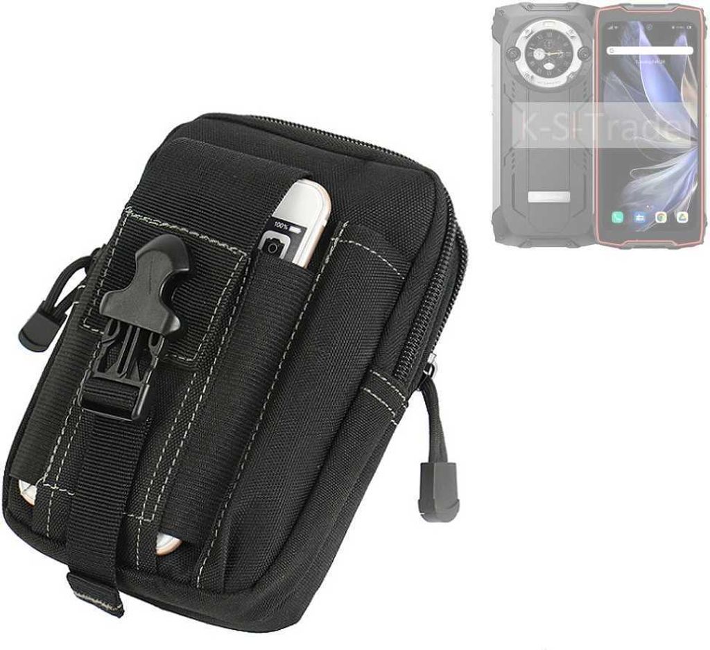 K-S-Trade Gürtel Tasche kompatibel mit Blackview BV9300 Pro Gürteltasche Holster Schutz Hülle Handy Hülle Smartphone outdoor Handy-Hülle schwarz