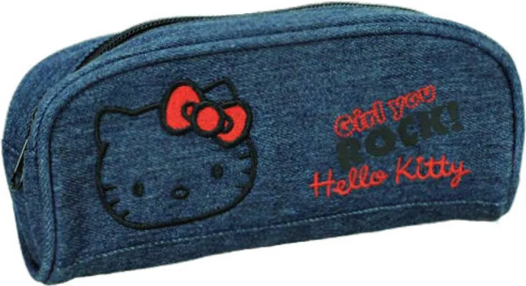 OFFERTA Astuccio Hello Kitty Denim 24 cm | Il più grande e resistente! - 1