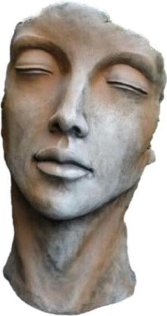 Bellissimo viso femminile in gesso con effetto ruggine, Immagine del prodotto 