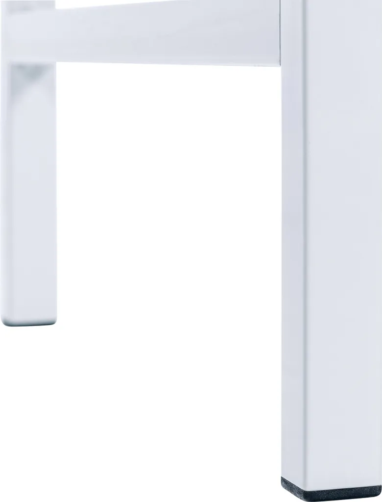 Étagère à linge métallique blanche pour optimiser les petits espaces - 8