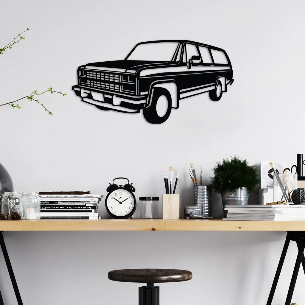 Decorazione da Parete Wallity Chevrolet Suburban Metallo Nero 60x32
