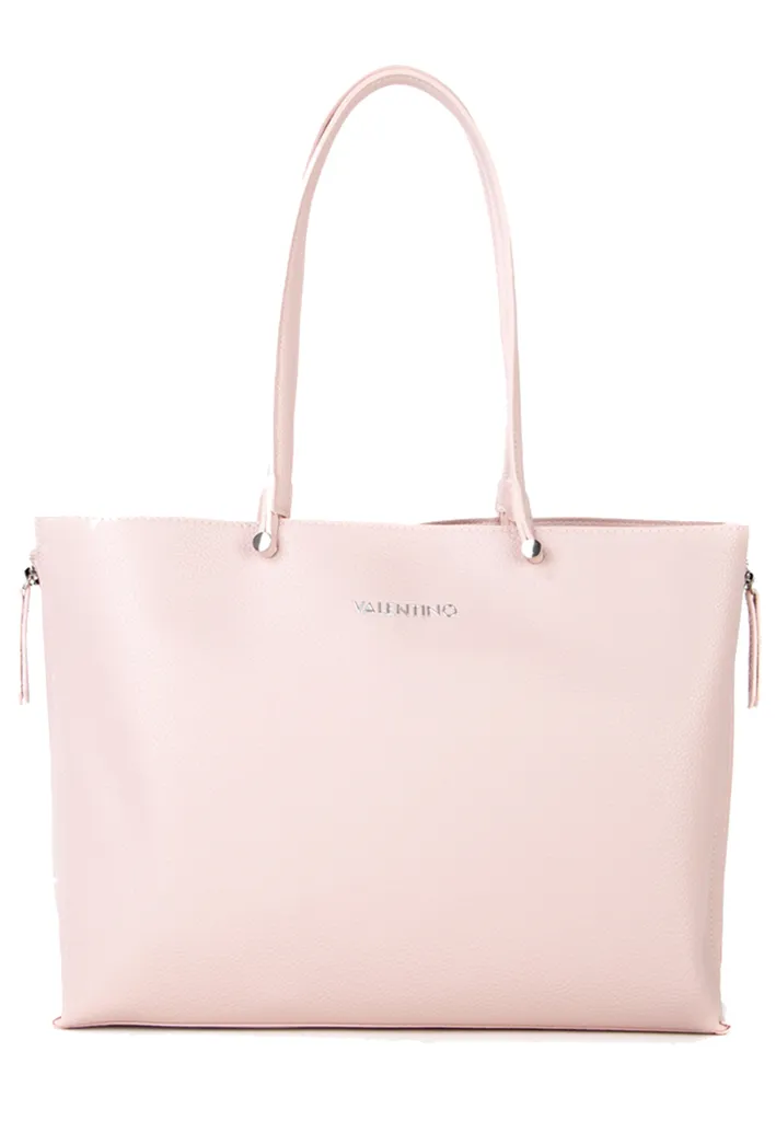Parka Shopper VALENTINO Faux Cuir Cipria - Finition Grainée et Coupe Longue
