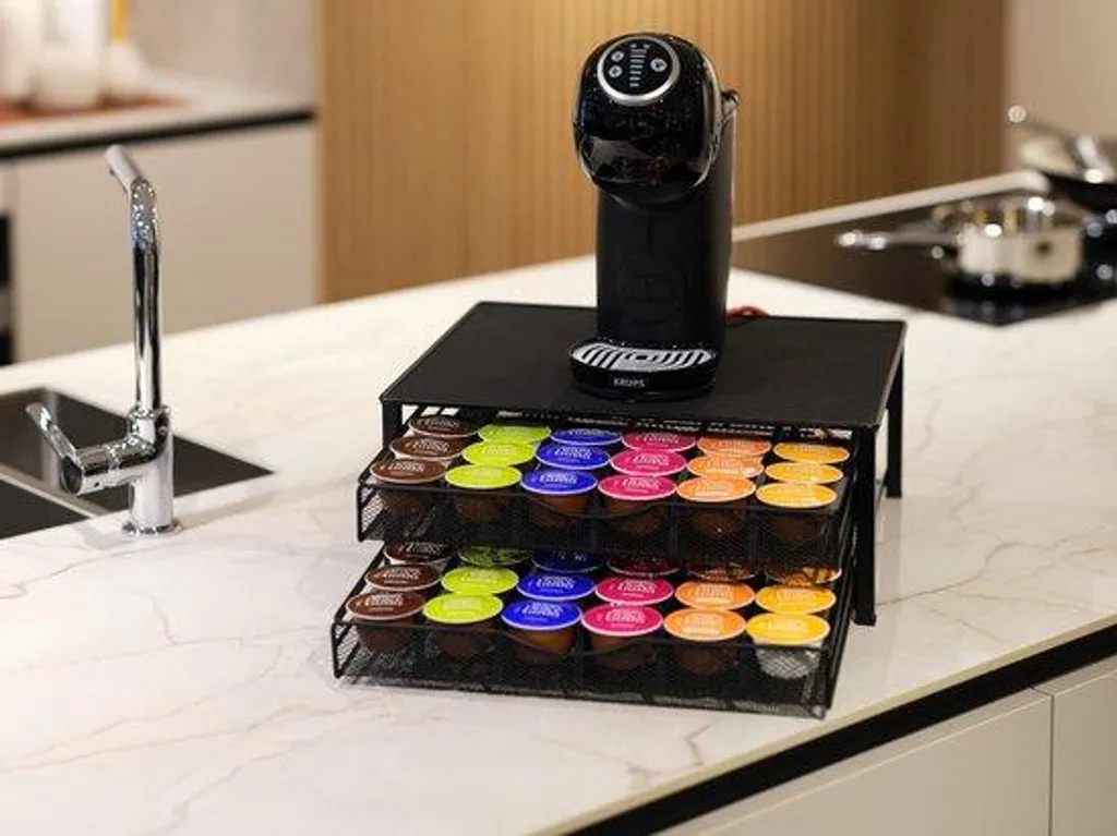 Porte-tasses Dolce Gusto fini le désordre 72 capsules rangées en noir