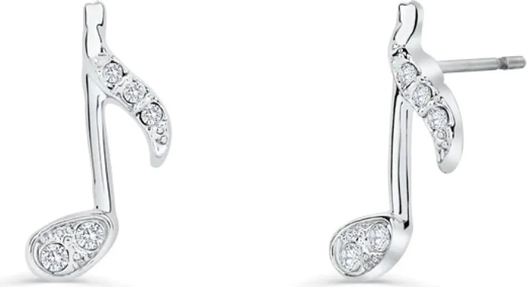 Boucles d'oreilles Noty 4364.CRY.R en pierre cristal et métal rhodié