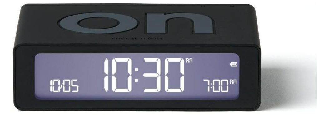 Lexon LR158N0 Digitalwecker Flip Mini Schwarz Produktbild 