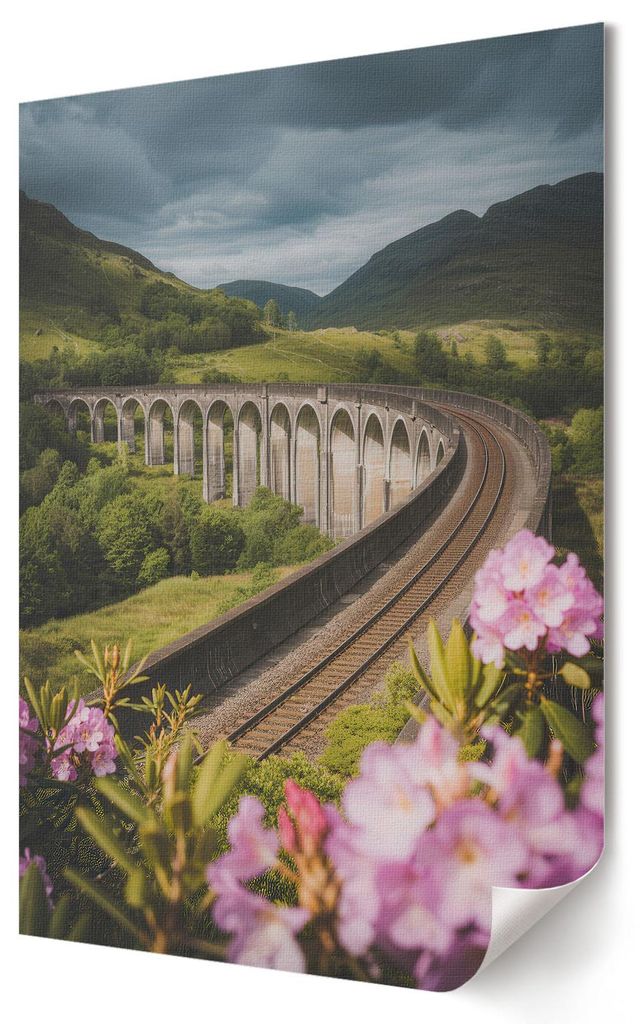 Friedliche Landschaft- Kunstdruck A3 (29x42 cm) - Klassisch, rustikal- Wandbild für Wohnzimmer Schlafzimmer & Flur, Modernes Poster Wanddeko, Unge...