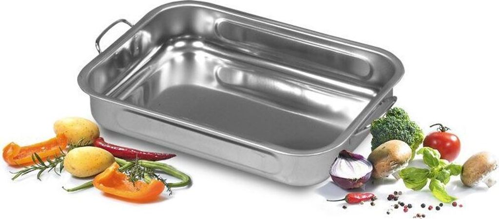 Krüger Vierkantpfanne Auflaufform aus rostfreiem Edelstahl Produktbild 