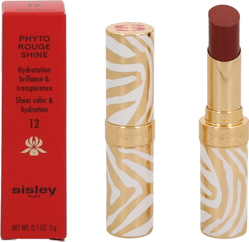 Phyto Rouge Shine Sisley 12 Sheer Cocoa : fini glossy et soin repulpant