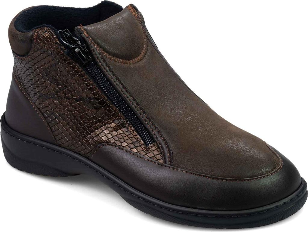 Podowell MARJORIE Damen-Ankle-Boots, weit geschnitten, braun, Größe 1: 40
