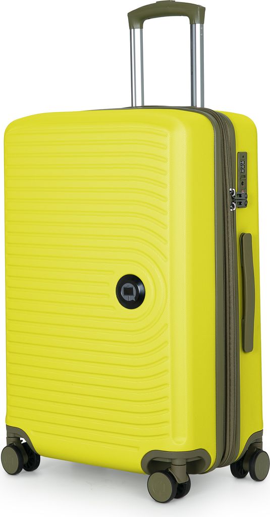 HAUPTSTADTKOFFER - Mitte - Mittelgroßer Koffer Trolley Hartschalenkoffer 4 Doppelrollen, XXL Erweiterung Hardcase Luggage TSA, 68 cm, 88 Liter,Lemon
