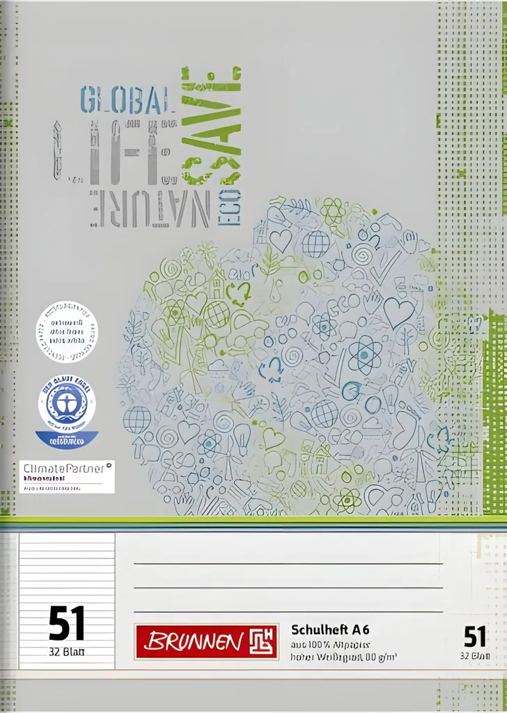 Cahier A6 BRUNNEN ligné : la solution compacte et écologique