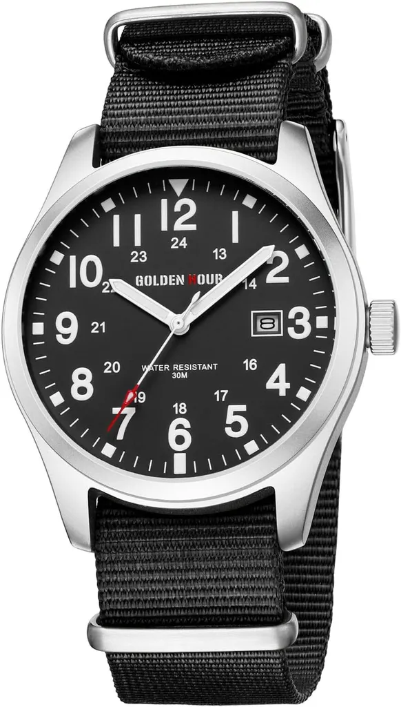 Orologio Uomo Nylon Sport - Stile Militare e Funzione 12/24 Ore