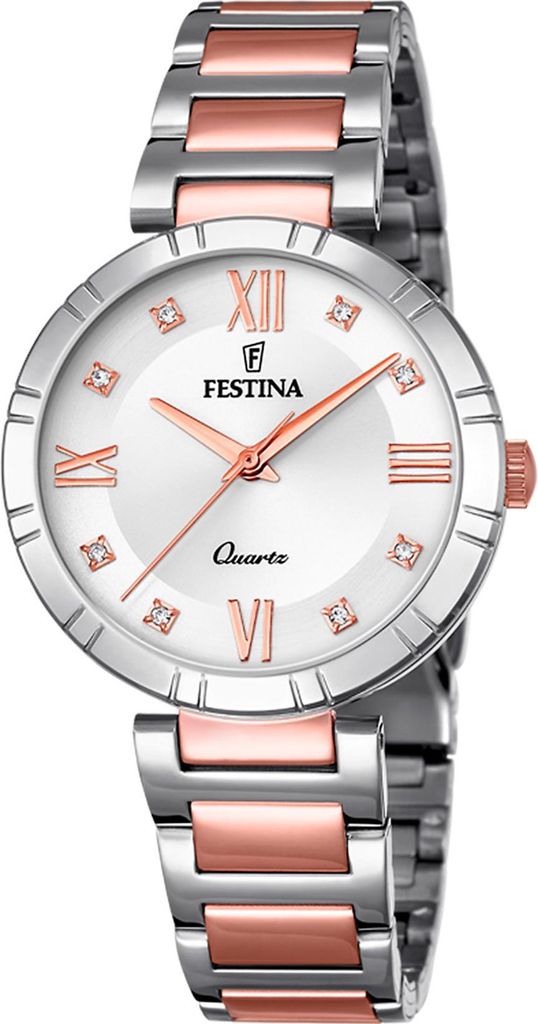 Festina Damenuhr Mademoiselle Armbanduhr Edelstahl silber ros? UF16937/D