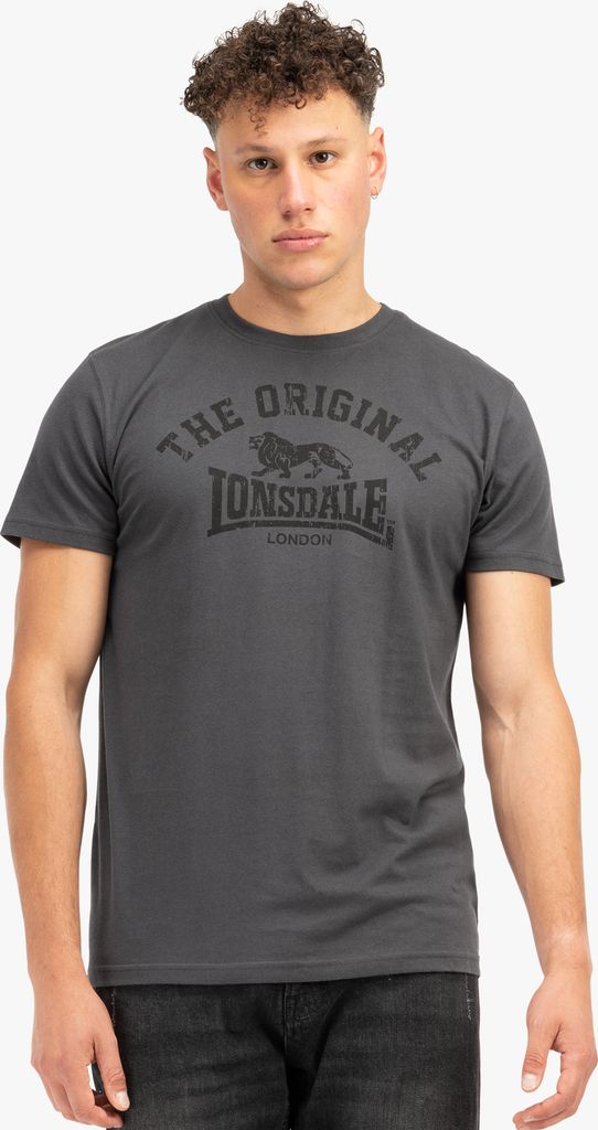 Herren T-Shirt normale Passform ORIGINAL Anthracite/Black XXL Lonsdale