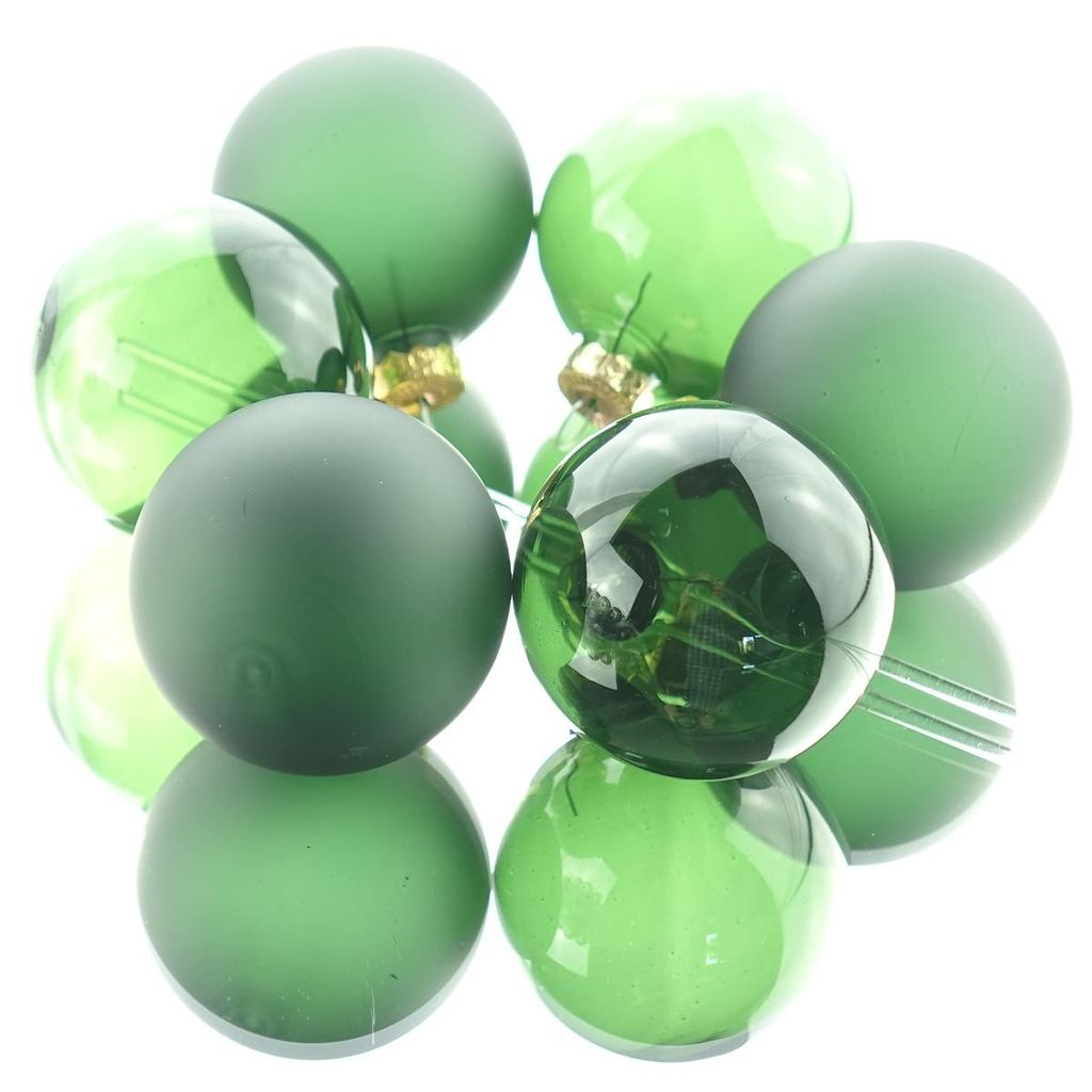 Christbaumkugeln Pine Green dunkelgrün transparent Ø 6 cm Produktbild 