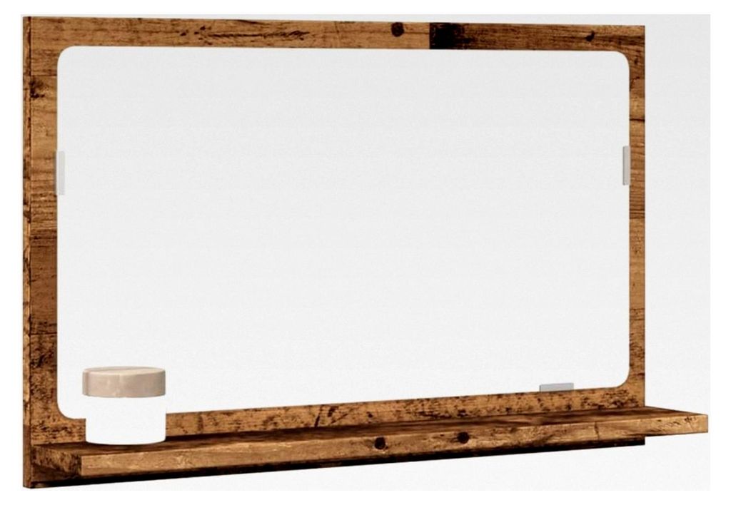 Spiegelschrank für das Badezimmer aus altem Holz, 60 x 11 x 37 cm, Holzwerkstoffschränke und Aufbewahrung, Waschtischunterschrank