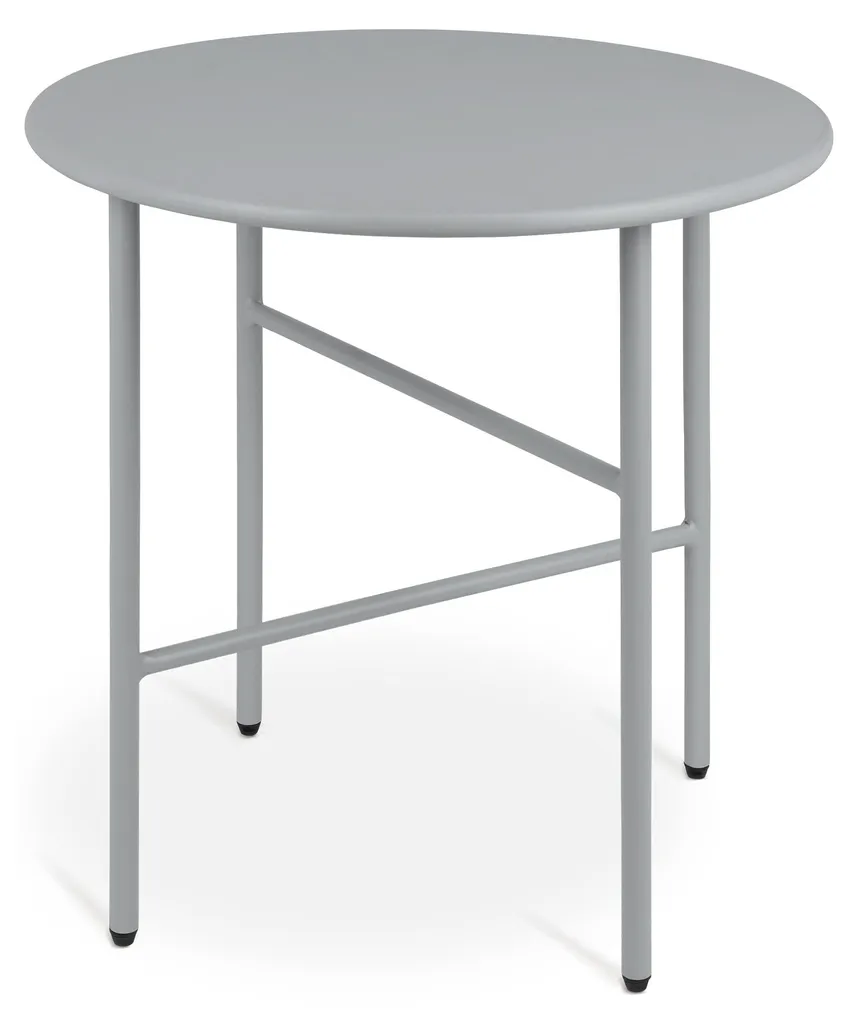 Bomoe Table d'appoint Finn Gris - Table de jardin ronde Ø 44 cm moderne