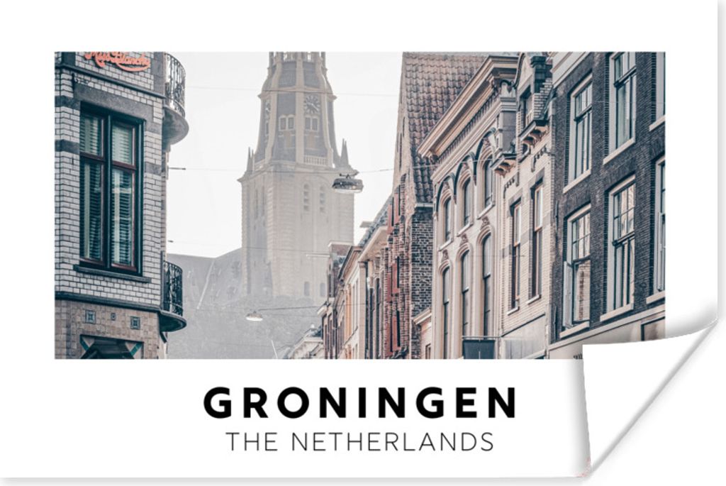 MuchoWow Poster Groningen - Niederlande - Toren 120x80 cm - Bilder