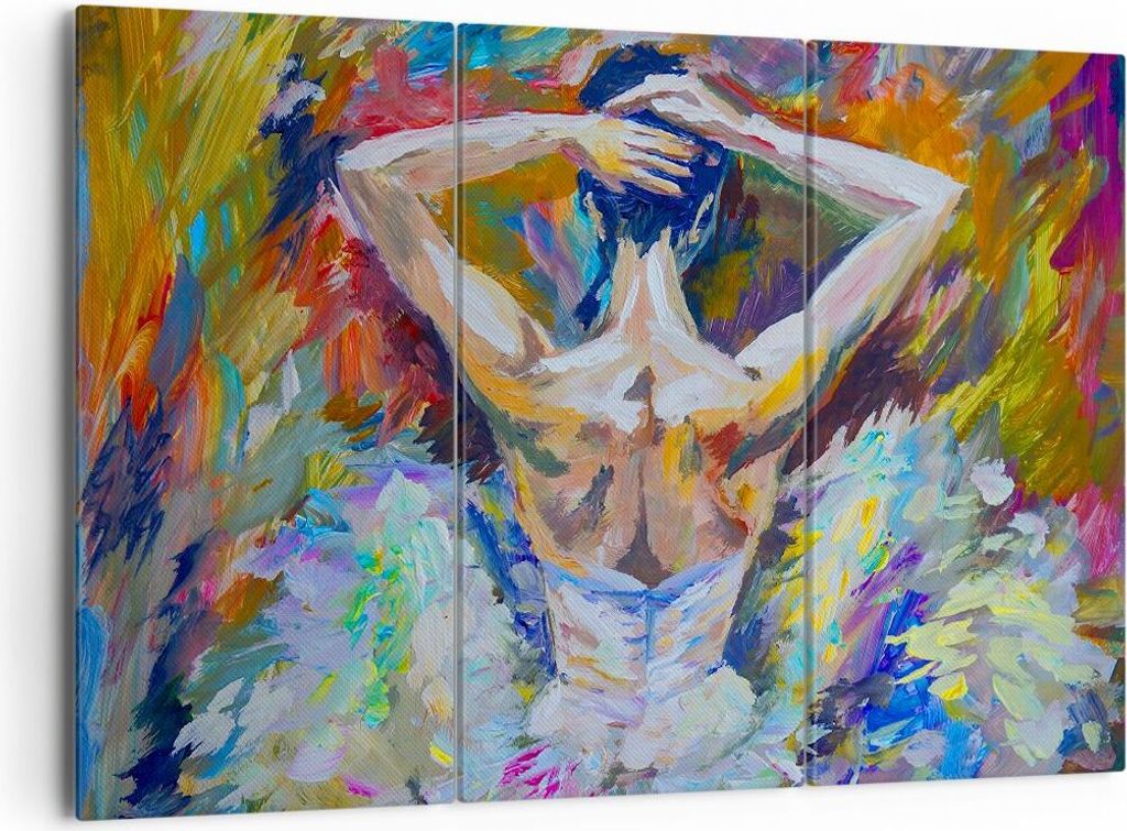 Bild auf Leinwand - Leinwandbild - Balletttänzer tanzen - 165x110cm - Wand Bild - Wanddeko - Leinwanddruck - Bilder - Kunstdruck - Wanddekoration ...
