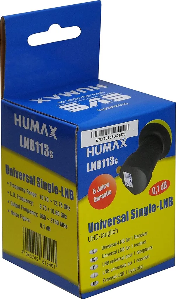 LNB 113s Gold Single Universal - Tête de Parabole Haute Performance