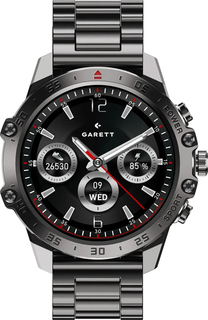 Garett V14 Acciaio Nero: Smartwatch AMOLED con Chiamate Bluetooth - 4