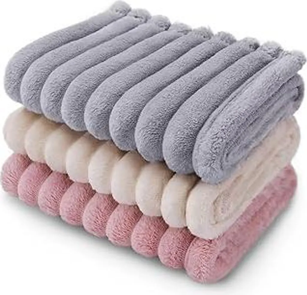 Luciphia Set 3 Coperte Cani e Gatti Lavabili 45x75cm | Soft Fleece