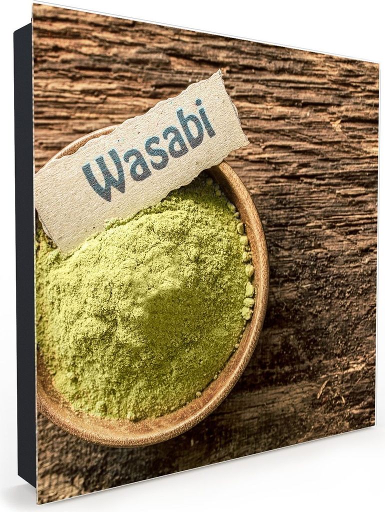Nachbildung-Schlüsselkasten, Magnetpinnwand und Memoboard mit Glasfront Motiv Wasabi in Schale