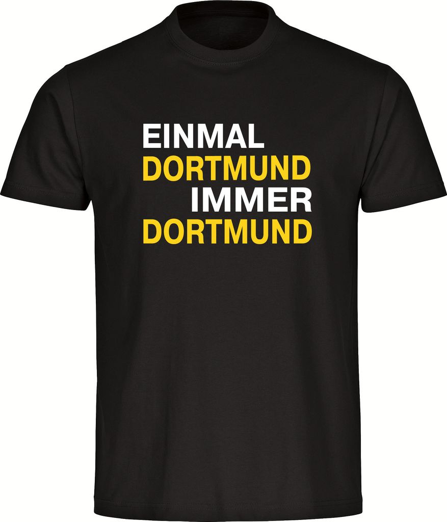 multifanshop Herren T-Shirt - Dortmund - Einmal Immer, schwarz, Größe XXL