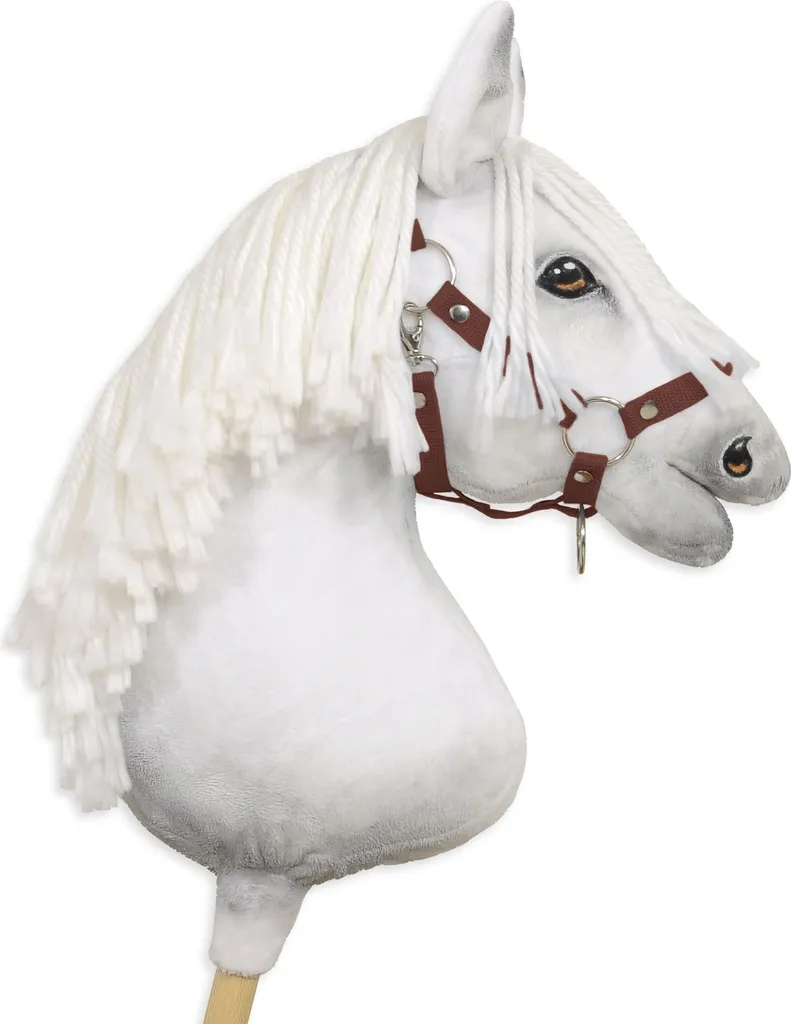 Licol marron ajustable pour Hobby Horse A3 avec boucles métalliques