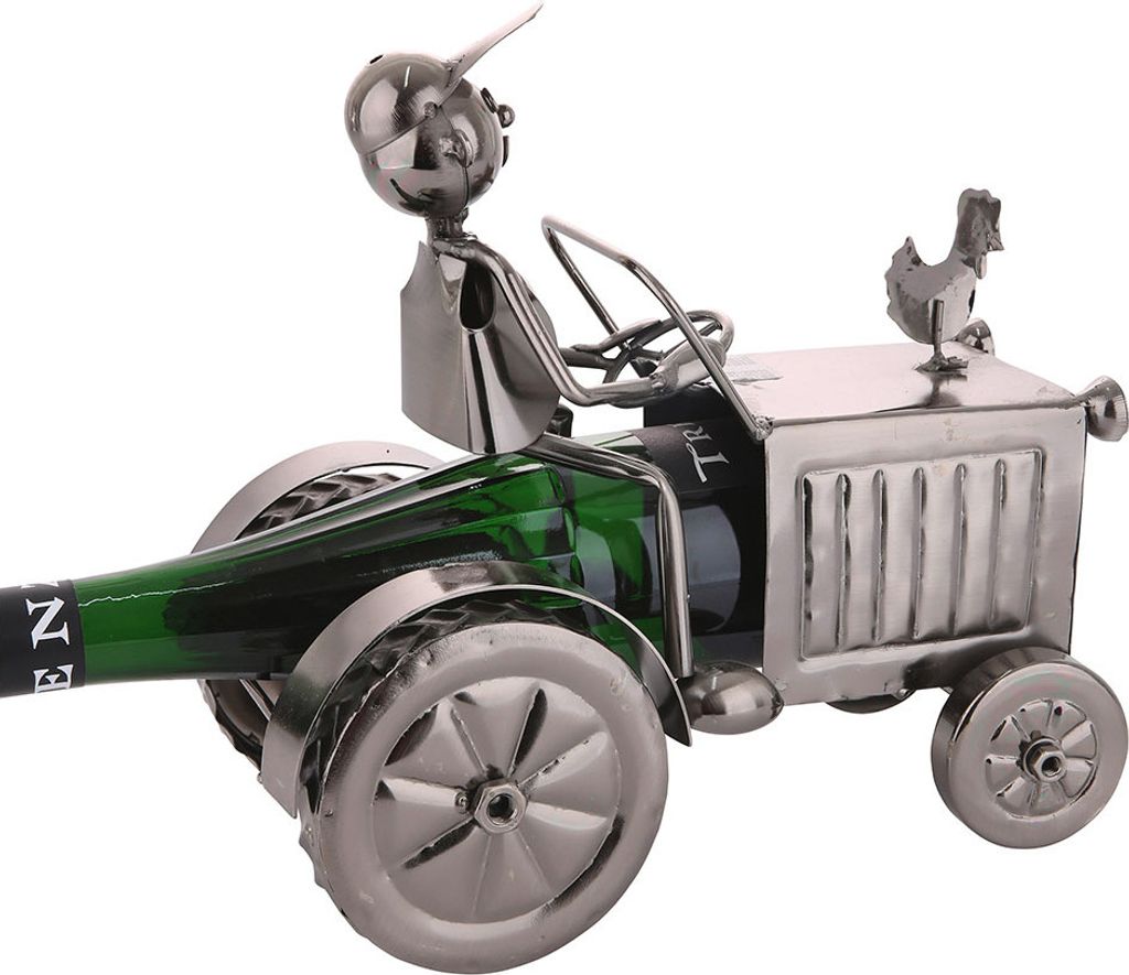 GILDE Sonstiges Tischzubehör Flaschenhalter Traktor H. 26 cm,65122