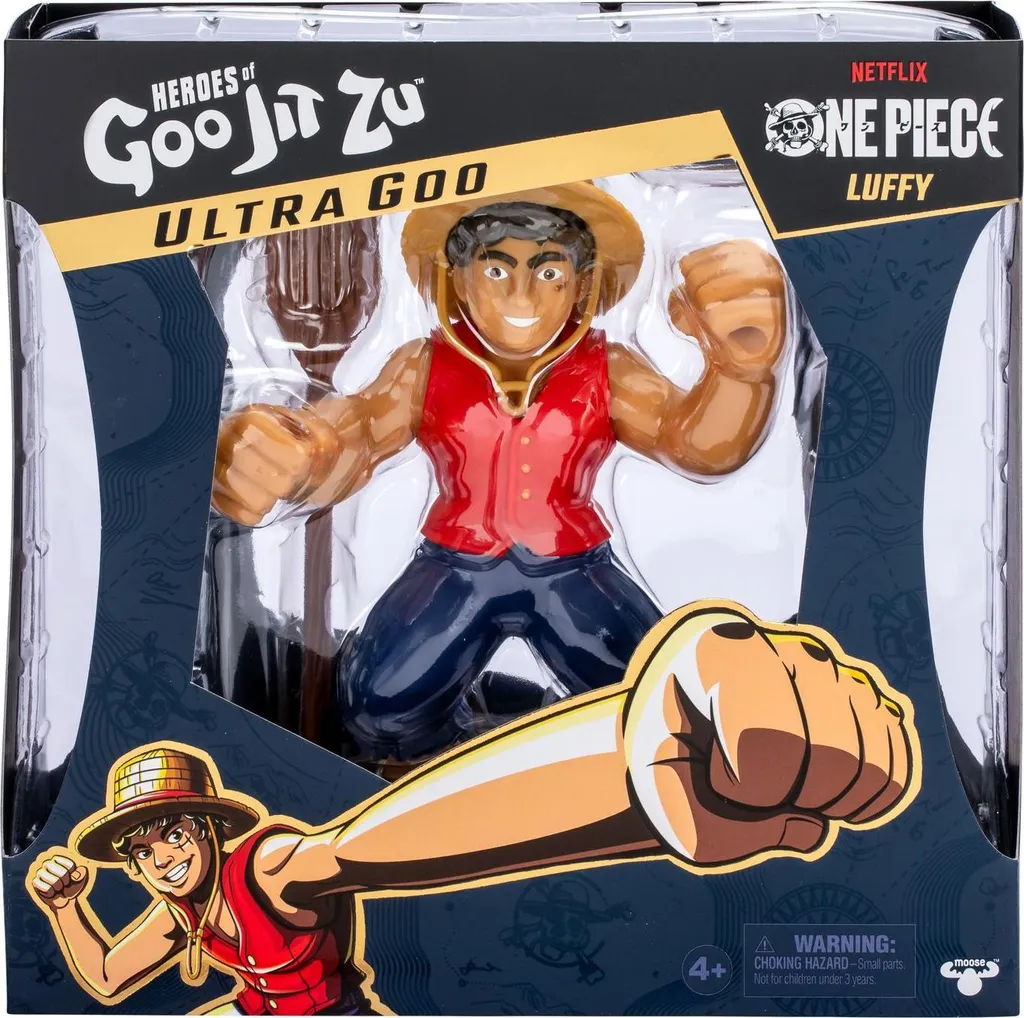 Figurine Goo Jit Zu Ultra Goo Luffy extensible - Jouet One Piece 12cm
