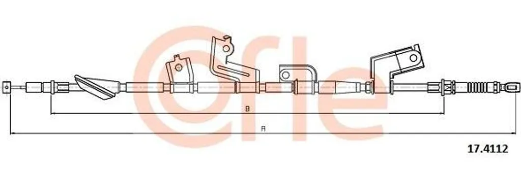 Câble de frein de stationnement arrière pour Civic - OE 47510S5SE12