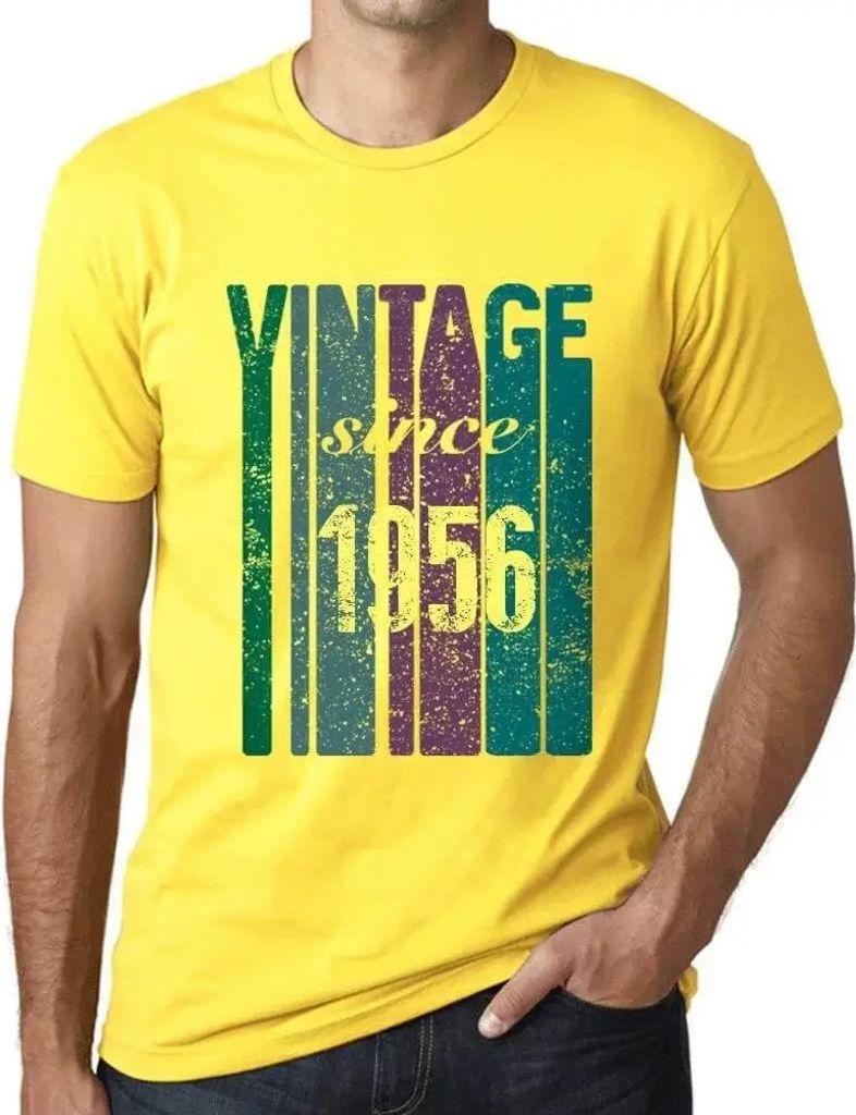 Herren Grafik T-Shirt Weinlese seit 1956 – Vintage Since 1956 – Geschenk 68. Geburtstag Jahrestag 68 Jahre Jubiläum 68 Jährige Mann Jahrgang ...