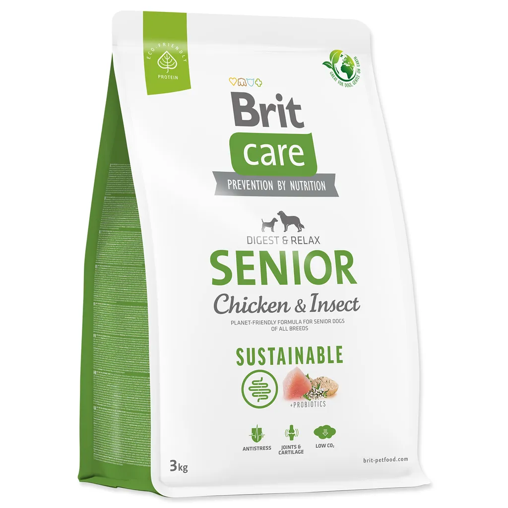 BRIT CARE Sustainable Senior Pollo e insetti 3 kg