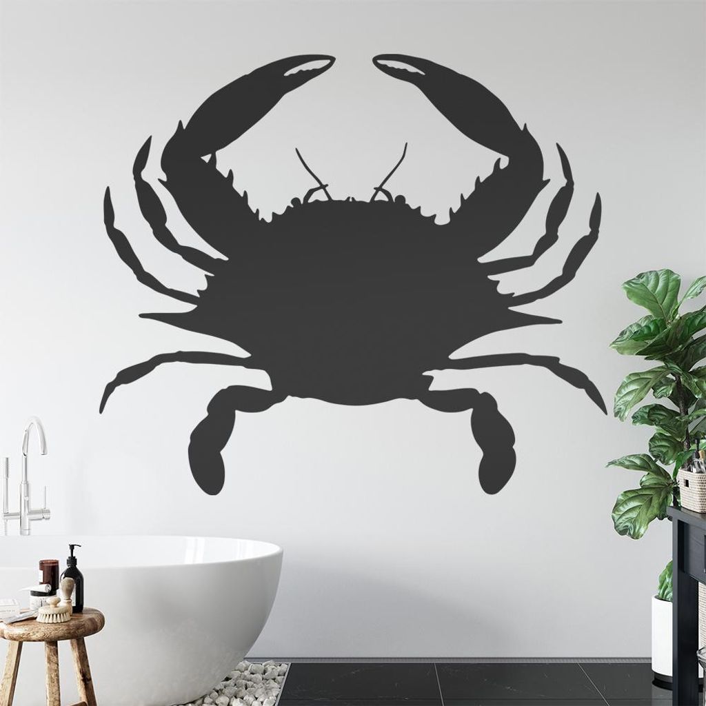 KIWISTAR Krebs - Sternzeichen Krabbe Wandtattoo in 6 Größen - Wandaufkleber Wall Sticker - Dekoration, Küche, Wohnzimmer, Schlafzimmer, Badezimmer