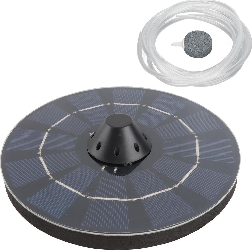 Solar-Sauerstoffpumpe 6V 2.5W Geräuscharmes Energiesparen Tragbare Solar-Wasser-Luftpumpe für Aquarium